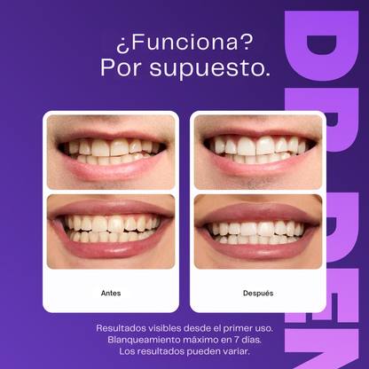 Tiras blanqueadoras de dientes DRDENT - Sesiones de blanqueamiento - Seguras para el esmalte