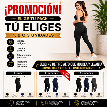 Legging Push Up Moldeadora de Tiro Alto – Realza y Define tu Figura