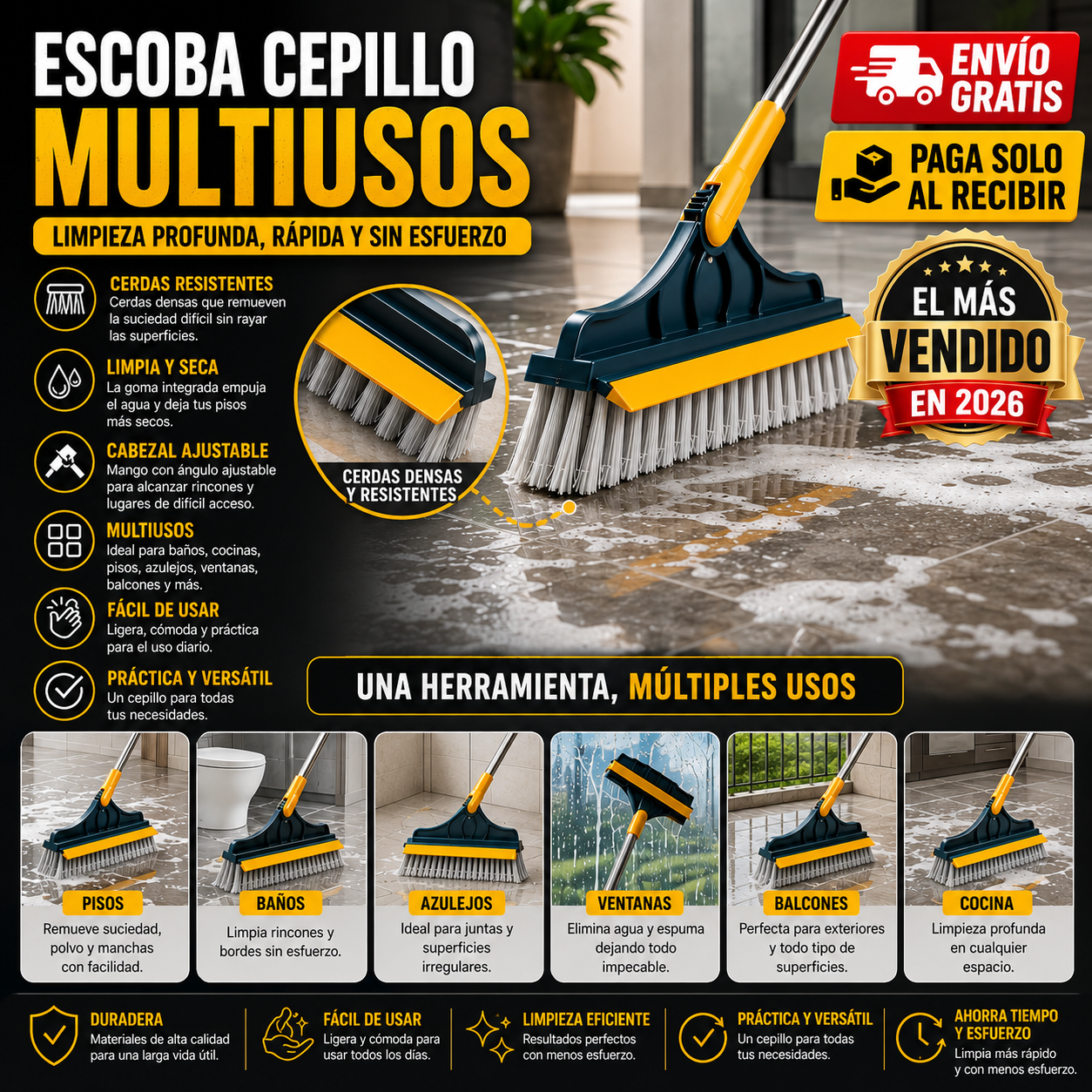 ESCOBA CEPILLO MULTIUSOS