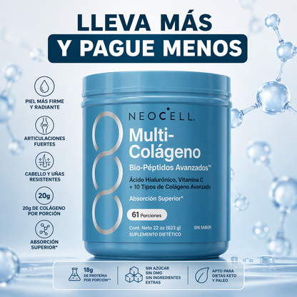NeoCell Multi-Colageno Peptides | Piel Firme, Cabello Fuerte y Articulaciones