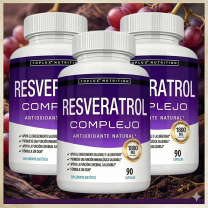 Suplemento de Resveratrol 1800mg Antioxidante Natural