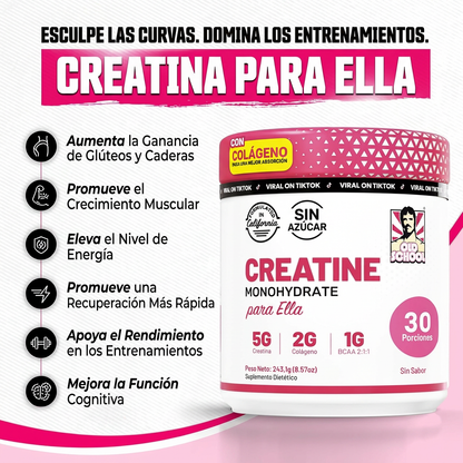 OFERTA 2X1 - Creatina + Colágeno + BCAA | Más Fuerza y Definición Femenina