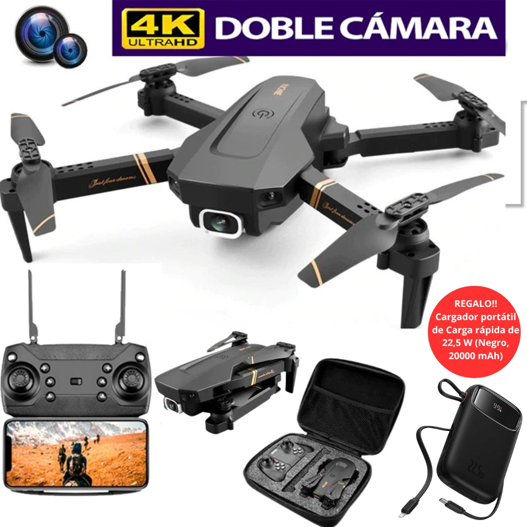Flydron Dron 998 PRO |Con Camara Full Hd 4k + BATERIA EXTRA
