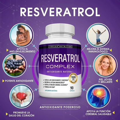 Suplemento de Resveratrol 1800mg Antioxidante Natural
