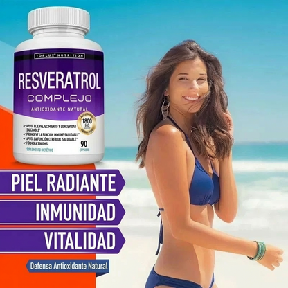 Suplemento de Resveratrol 1800mg Antioxidante Natural