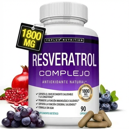 Suplemento de Resveratrol 1800mg Antioxidante Natural