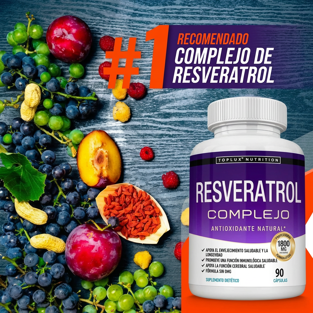 Suplemento de Resveratrol 1800mg Antioxidante Natural